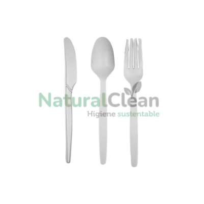 CUBIERTOS BIO FECULA DE MAIZ NATURAL PACK