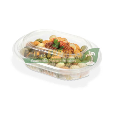 ESTUCHE OVAL CON TAPA BISAGRA PP BANDEX 