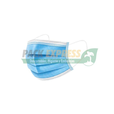 BARBIJO QUIRURGICO TRIPLE CAPA C/ ELASTICO DESCARTABLE