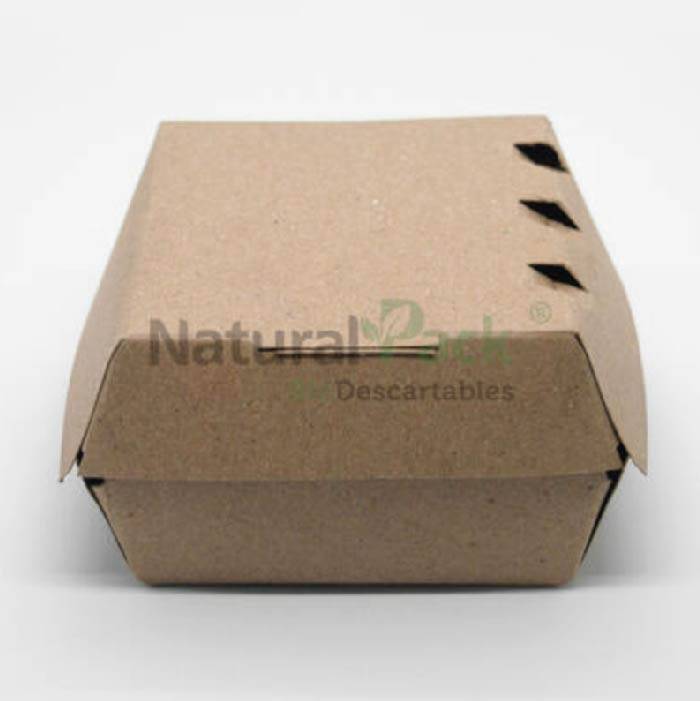 ESTUCHE ECOLOGICO KRAFT HAMBURGUESA