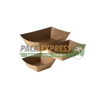 BANDEJA ECOLOGICA KRAFT FAST FOOD  NATURAL PACK