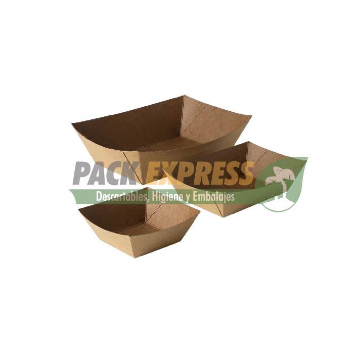 BANDEJA ECOLOGICA KRAFT FAST FOOD  NATURAL PACK