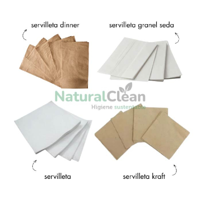 SERVILLETAS A GRANEL NATURAL CLEAN