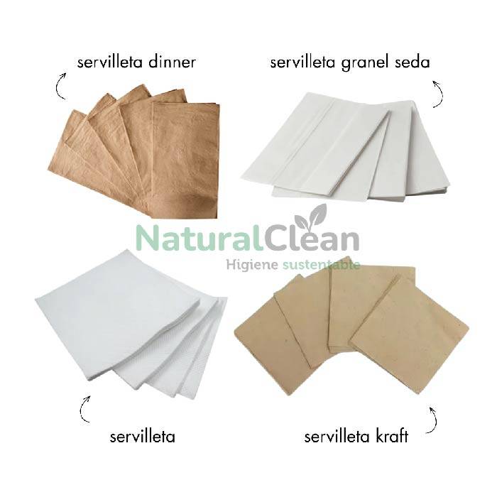 SERVILLETAS A GRANEL NATURAL CLEAN